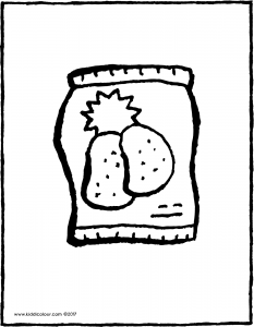 233x300 Packet Of Potato Chips - Packet Drawing