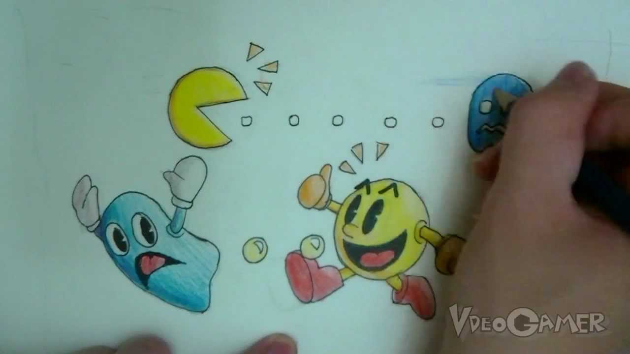 1280x720 how to draw pacman and ghost - Pacman Drawing