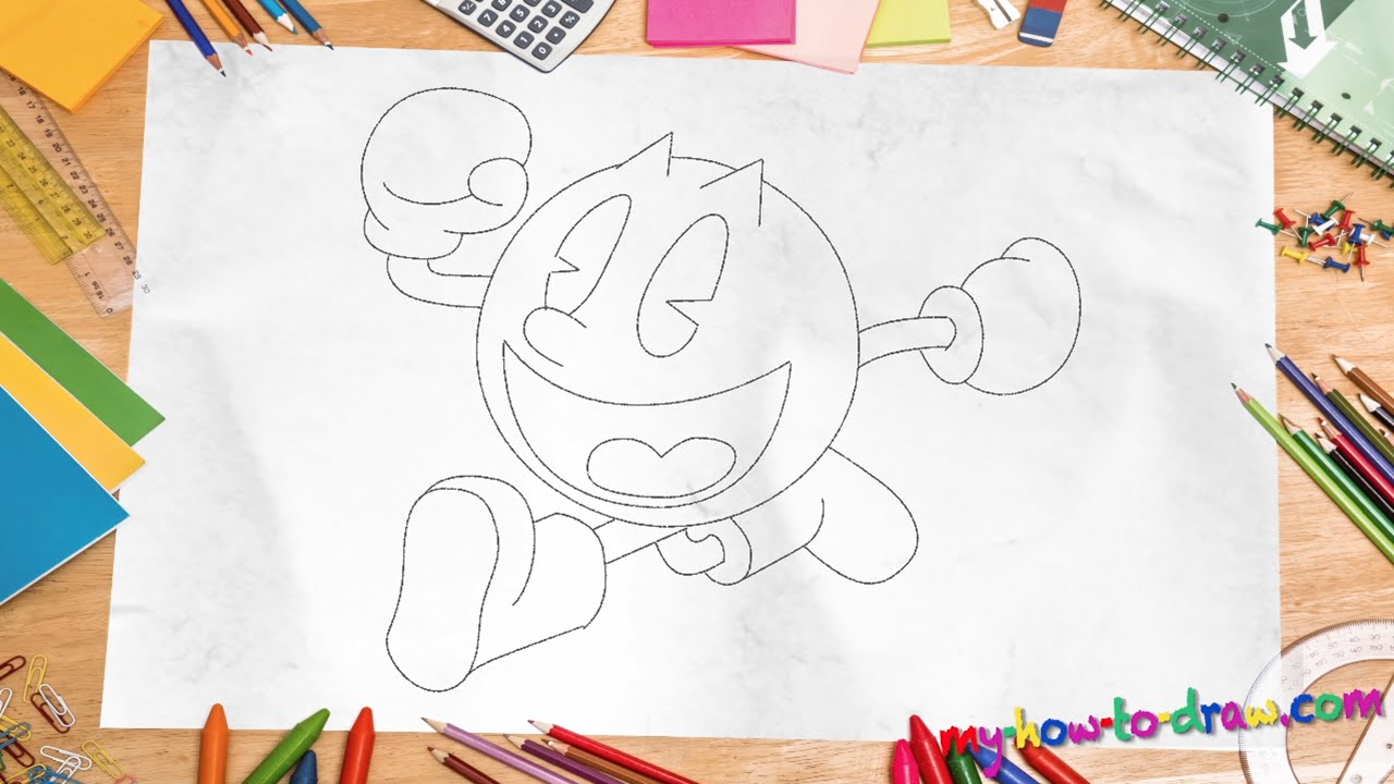 1280x720 How To Draw A Pac Man - Pacman Drawing