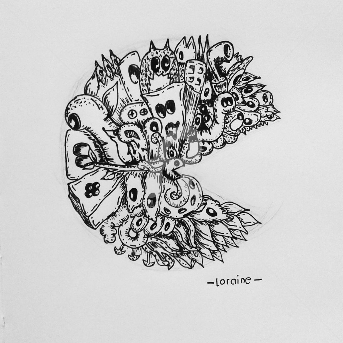 1200x1200 pacman doolde drawing - Pacman Drawing