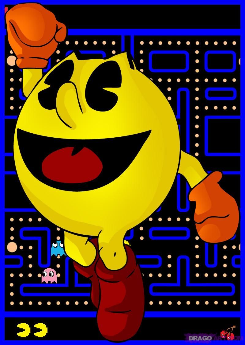 800x1123 How To Draw Pac Man Drawingssketches In Drawings, Online - Pacman Drawing