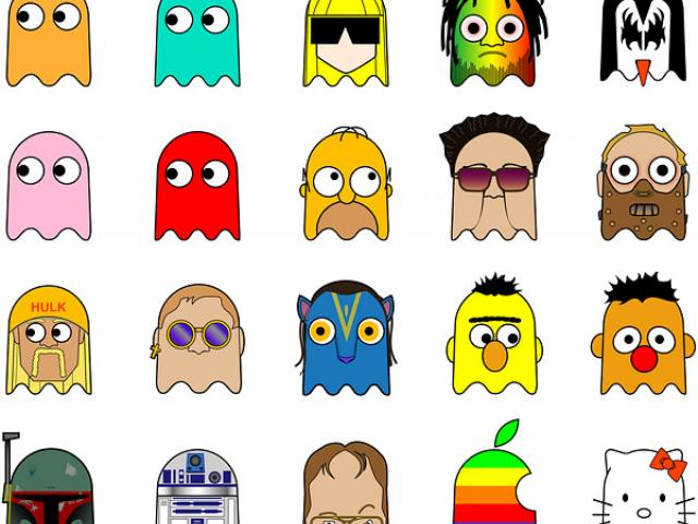 640x480 drawn ghost pac man - Pacman Ghost Drawing