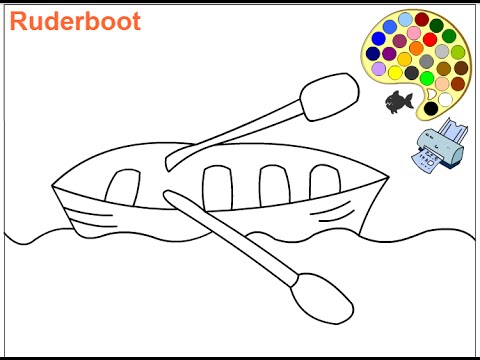 480x360 paddle boat coloring pages for kids - Paddle Boat Drawing