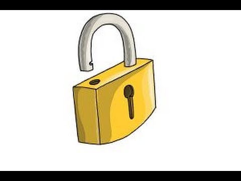480x360 How To Draw A Lock - Padlock Drawing