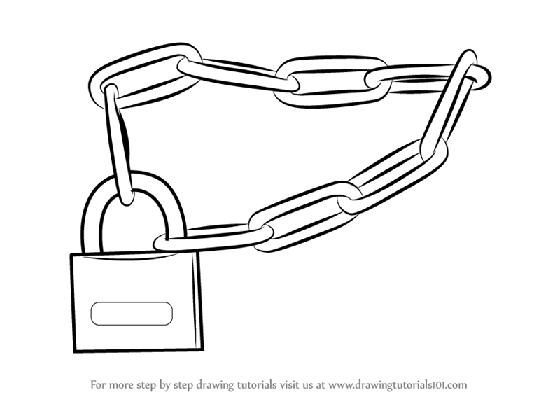 800x567 Learn How To Draw A Padlock - Padlock Drawing