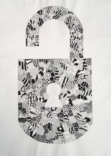 375x525 Padlock Drawing - Padlock Drawing