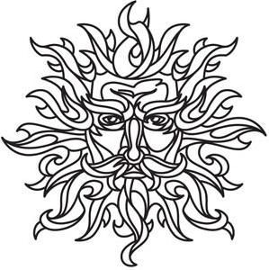 299x300 pagan green man drawings sketch coloring page - Pagan Drawings