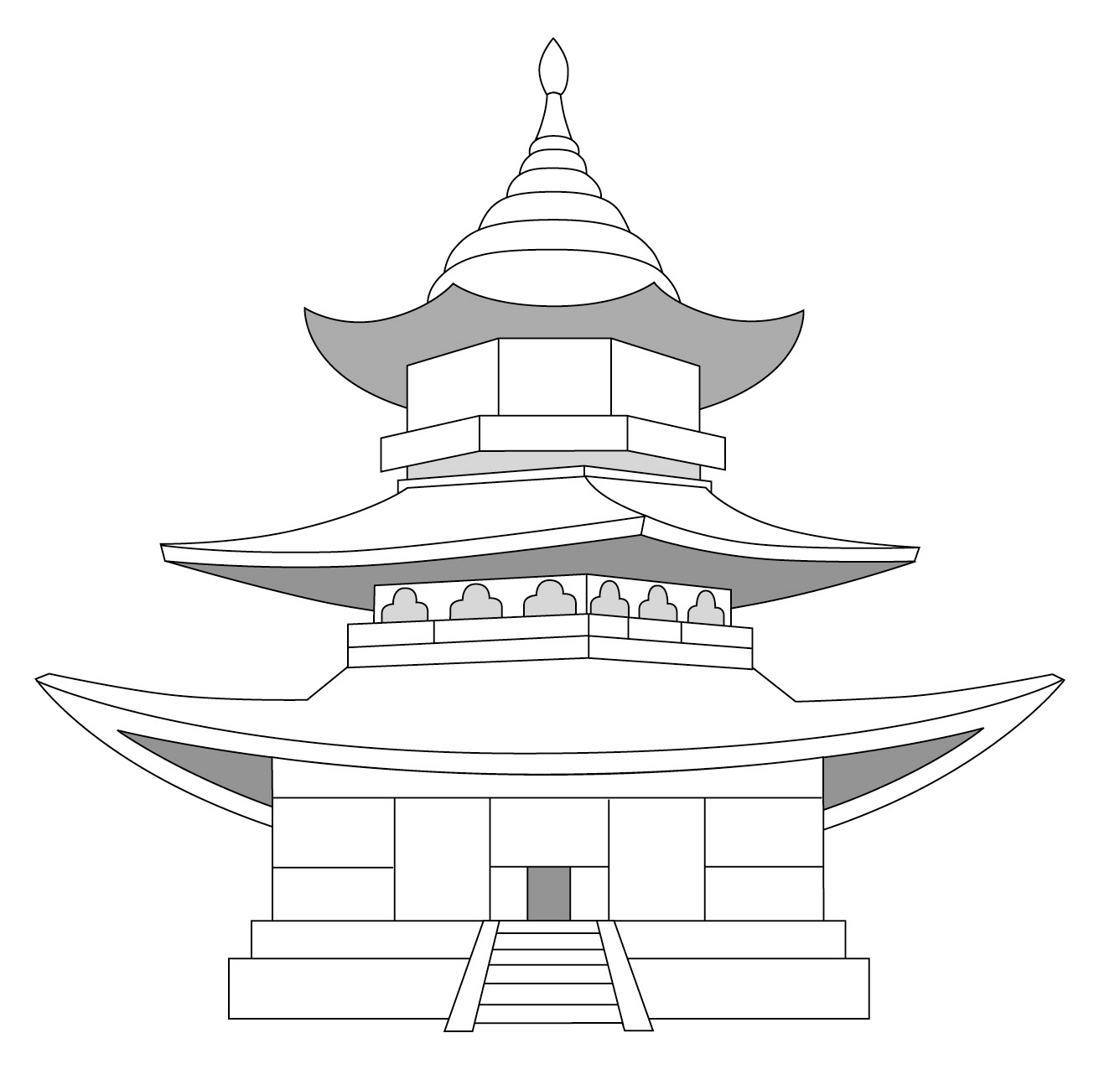 Pagoda Drawing - Pag. 