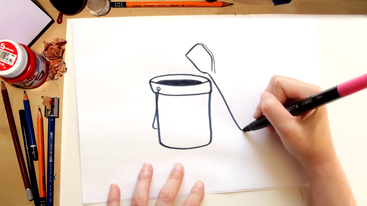 1280x720 How To Draw A Sand Pail - Pail Drawing