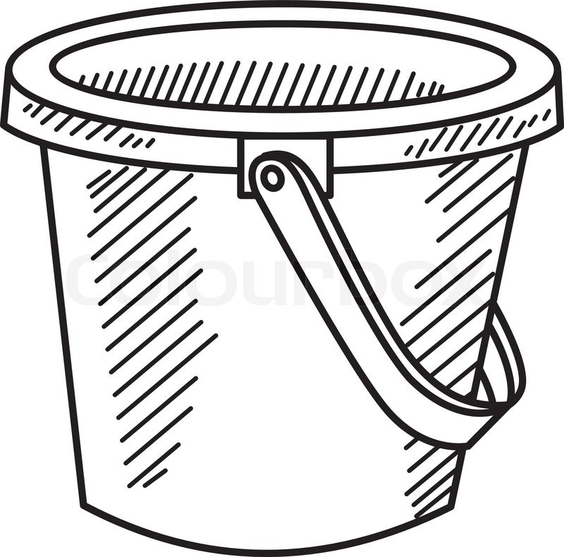 800x790 bucket drawing sand bucket for free download - Pail Drawing