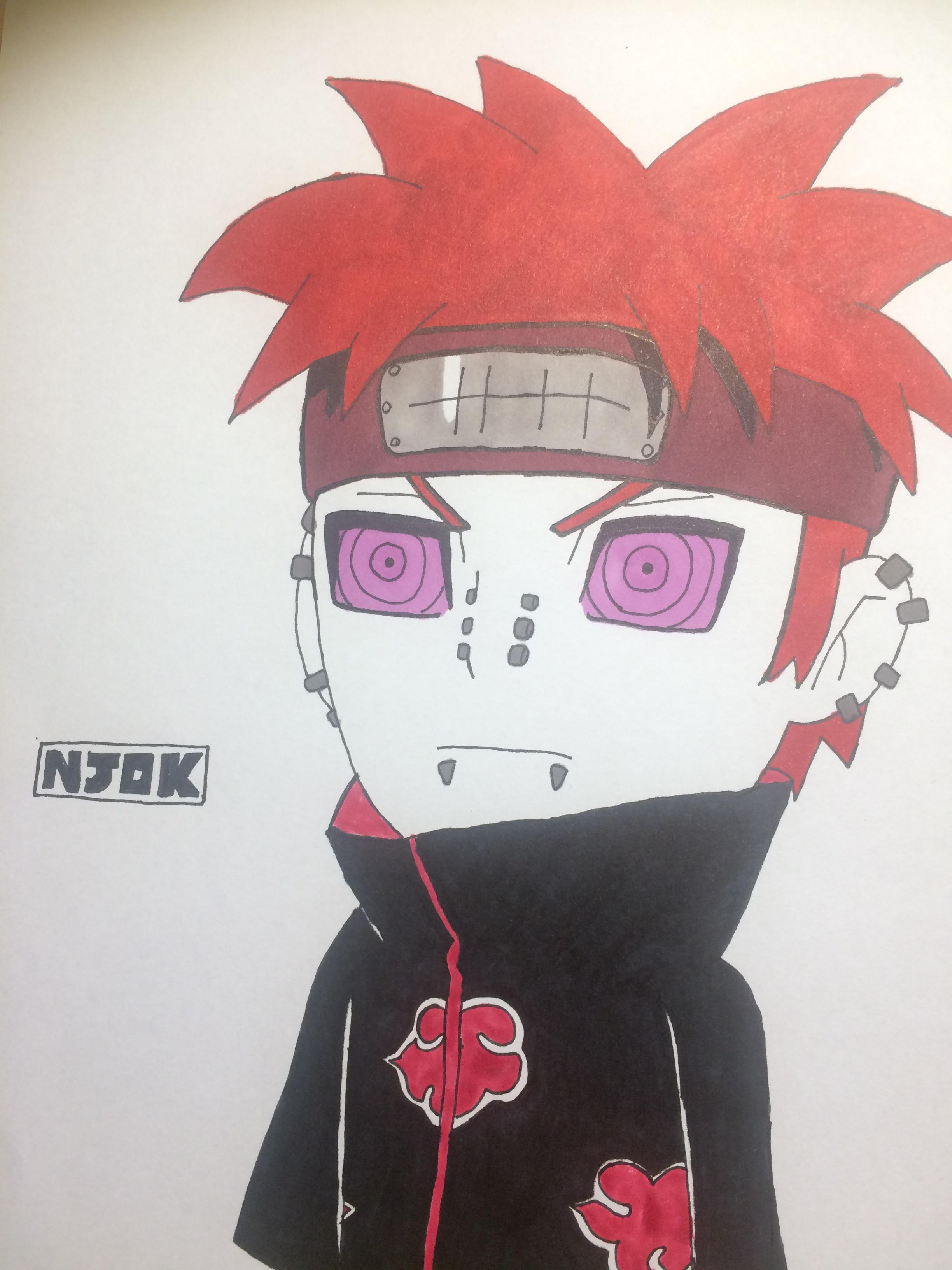 2448x3264 pain drawing naruto - Pain Drawing