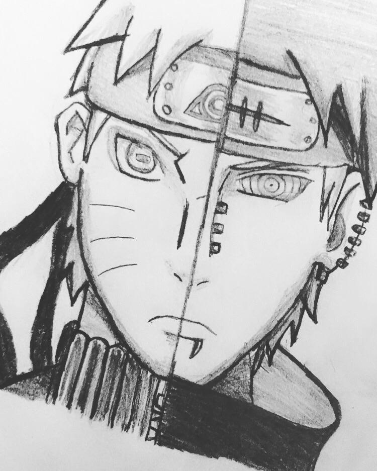 750x937 little naruto x pain drawing i made, critiques welcome naruto - Pain Drawing