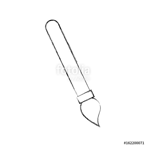 500x500 paint brush draw draw vector illustration design graphic stock - Paint Brush Drawing