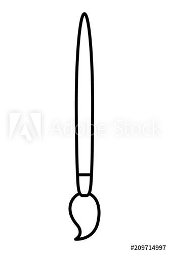 334x500 line art paintbrush drawing tool design - Paint Brush Drawing