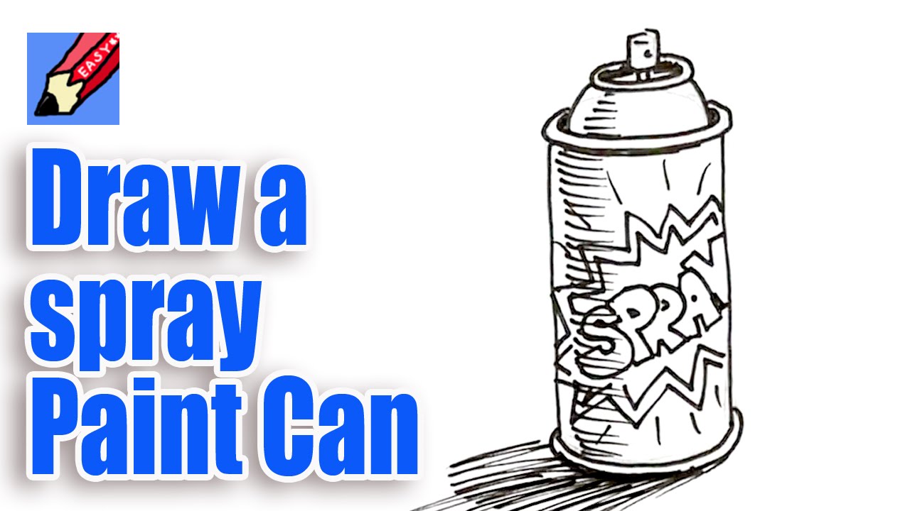 1280x720 How To Draw A Spray Paint Can - Paint Can Drawing