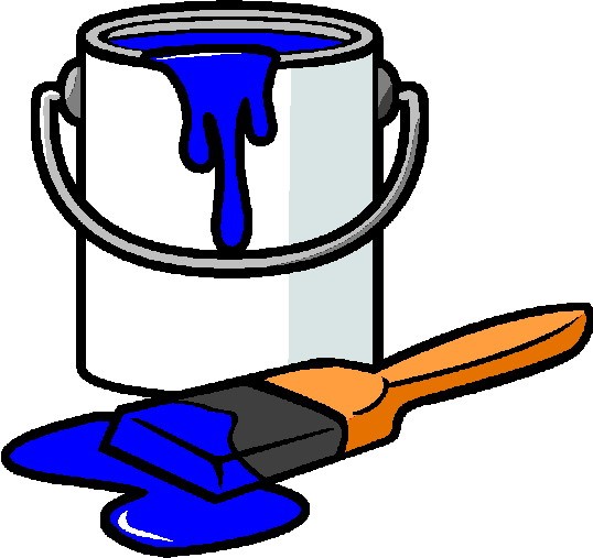 538x507 Paint Can And Brush Clip Art Free Vector In Open Office Drawing - Paint Can Drawing
