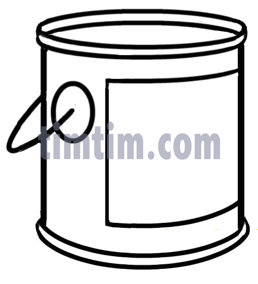510x562 Free Drawing Of A Paint Bucket Bw From The Category Building Home - Paint Can Drawing