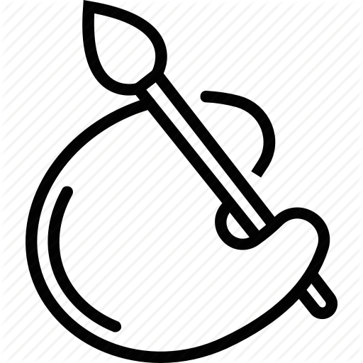 512x512 brush, drawing, paint, palette, uneversity icon - Paint Palette Drawing