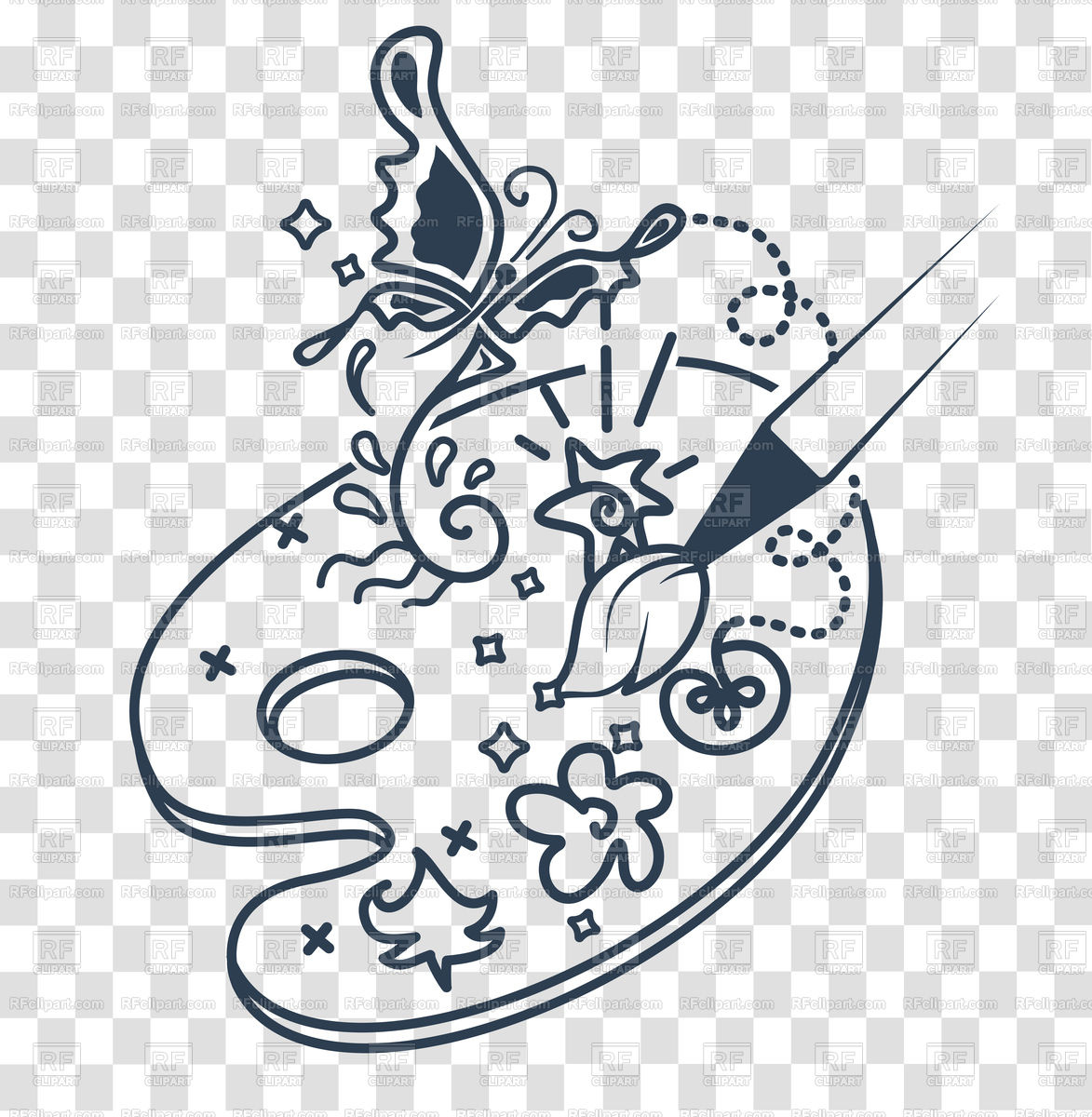 1173x1200 Concept Of Drawing - Paint Palette Drawing