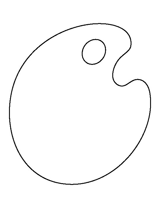 550x712 Printable Patterns - Paint Palette Drawing