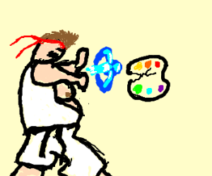 300x250 Fat Ryu Cracks His Paint Pallet Drawing - Paint Pallet Drawing