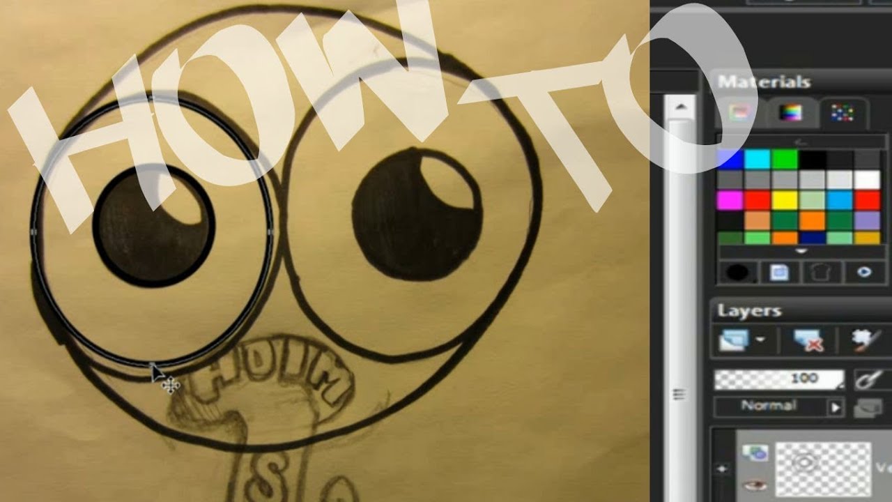 1280x720 how to vector a drawing, character or lettering in corel paint - Paint Shop Pro Drawing