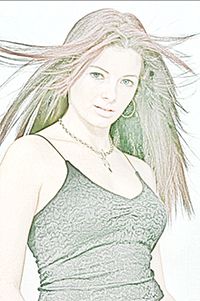 200x301 paint shop line art demonstrates how to convert a photograph into - Paint Shop Pro Drawing