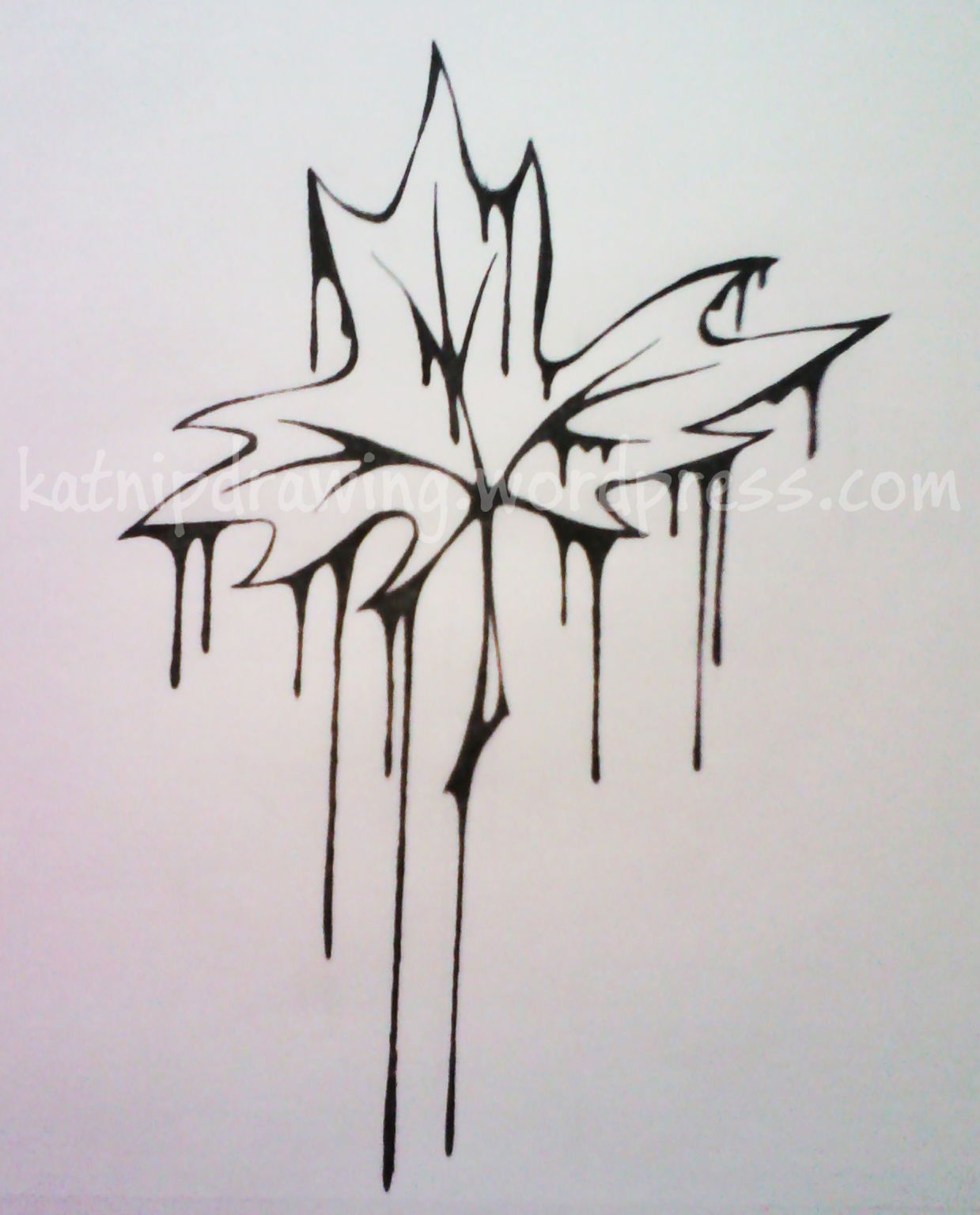 1239x1536 Canada Mark Katnip Drawing - Paint Splatter Drawing