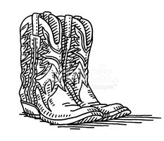233x200 cowboy boots pair drawing stock vectors - Pair Drawing