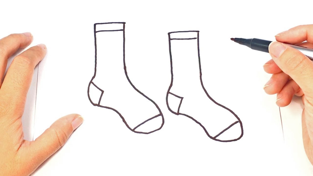 1280x720 how to draw a pair of socks step - Pair Drawing