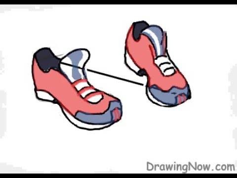 480x360 how to draw a pair of trainers - Pair Of Shoes Drawing