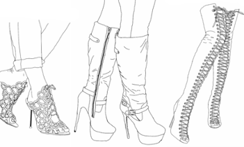 351x212 more shoes lady bug art creations - Pair Of Shoes Drawing