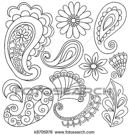 450x470 Huge Collection Of 'paisley Design Drawing' Download More Than - Paisley Design Drawing