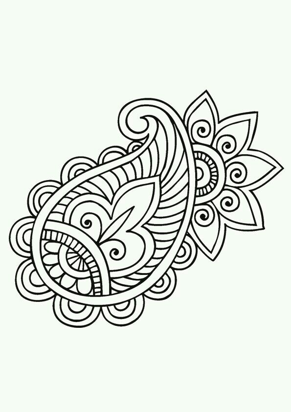 595x842 mandala mandalas - Paisley Drawing