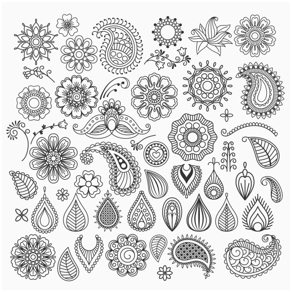 580x580 paisley drawing free download - Paisley Drawing