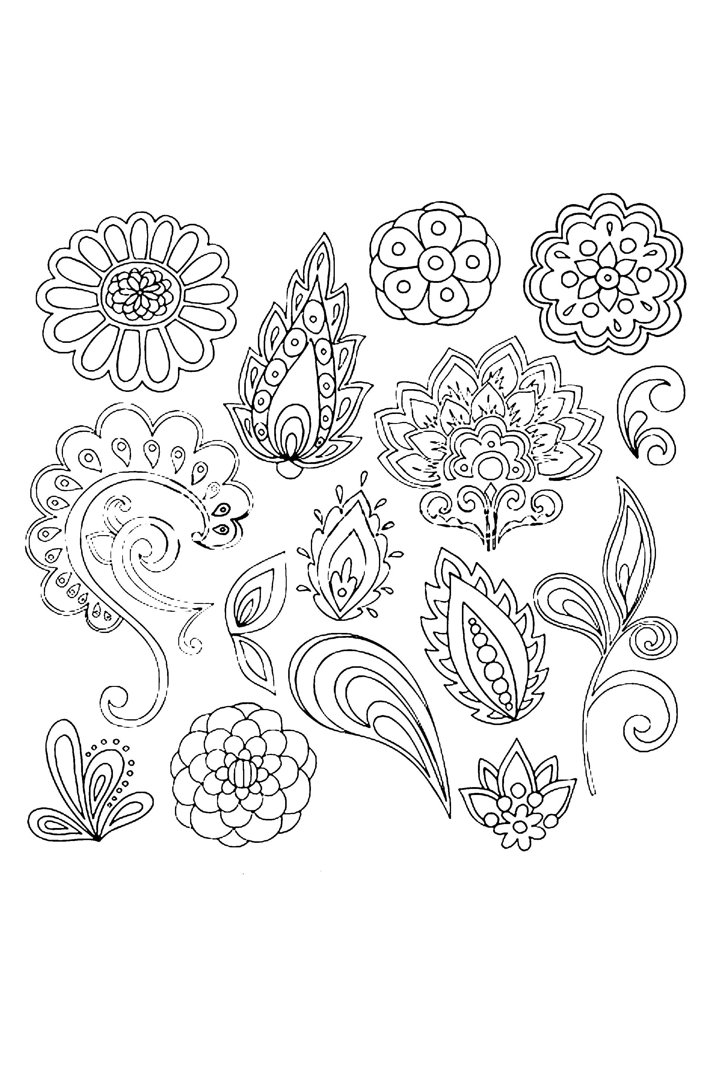 2362x3543 simple paisley design - Paisley Drawing