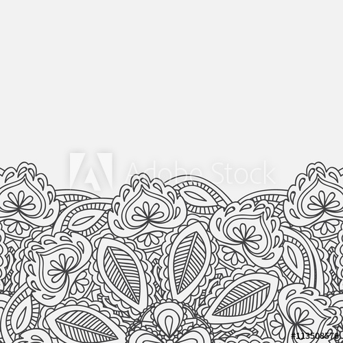 500x500 Henna Mehndi Card Template Mehndi Invitation Design, Element - Paisley Line Drawing