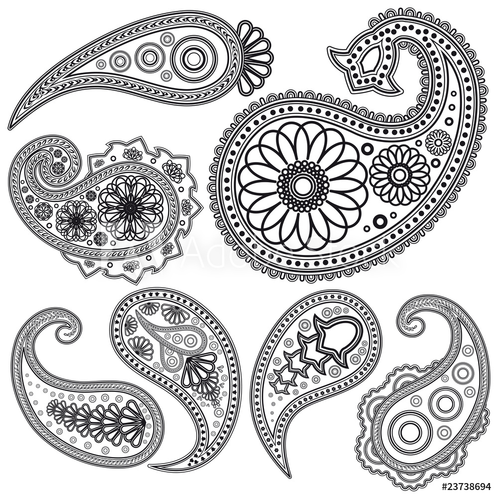 Paisley Line Drawing at Explore collection of