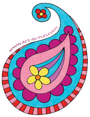 300x390 How To Draw Paisley A Fun Easy Step - Paisley Pattern Drawing