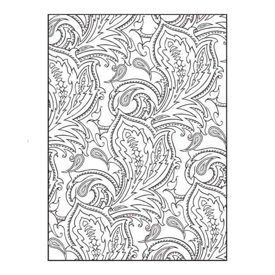 900x900 Paisley Designs Coloring Book For Adult Relieve Stress Art - Paisley Pattern Drawing