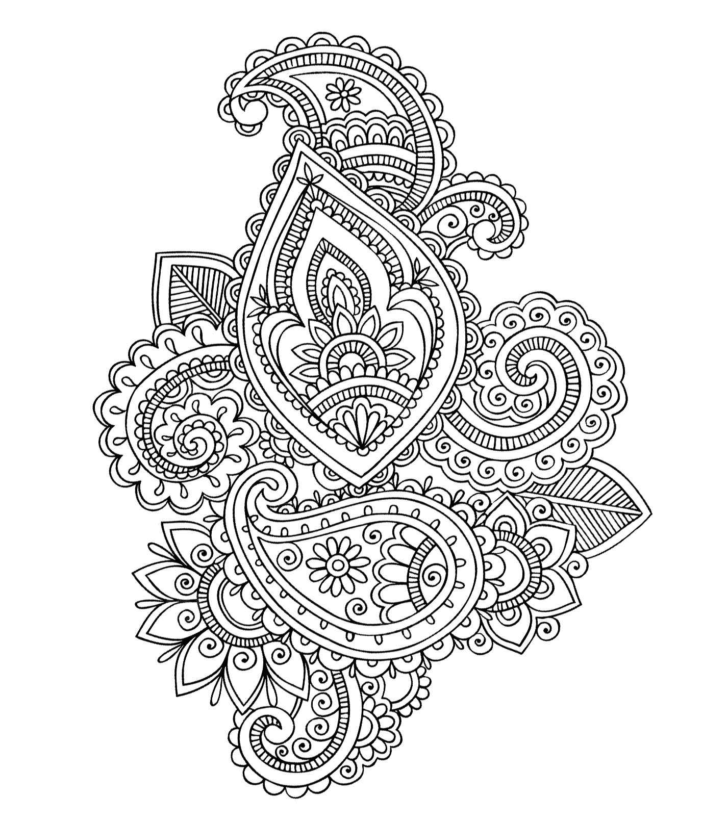1378x1614 Paisley Cashemire - Paisley Pattern Drawing