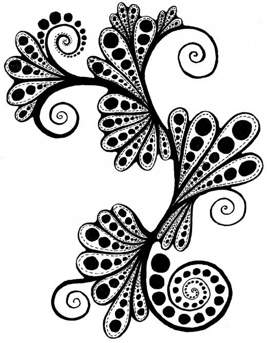520x669 Cute Patterns Draw Paisley Fairies Designs - Paisley Pattern Drawing