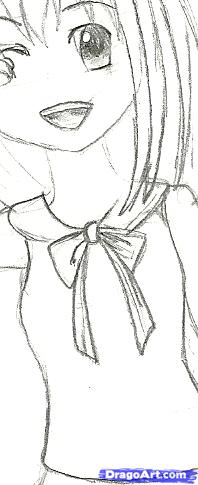 198x485 how to draw pajama girl chibi, step - Pajama Drawing