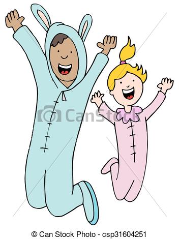 352x470 people wearing pajama jumpsuit an image of a man and woman - Pajama Drawing
