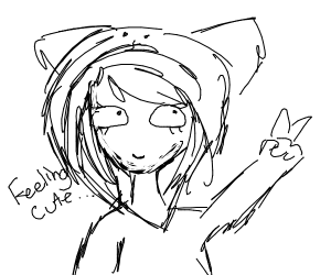 300x250 taking a selfie in a cute onsie pajama drawing - Pajama Drawing