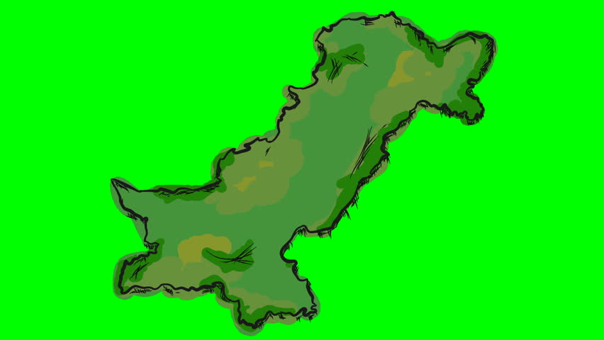852x480 pakistan drawing colored map on stock footage video - Pakistan Drawing