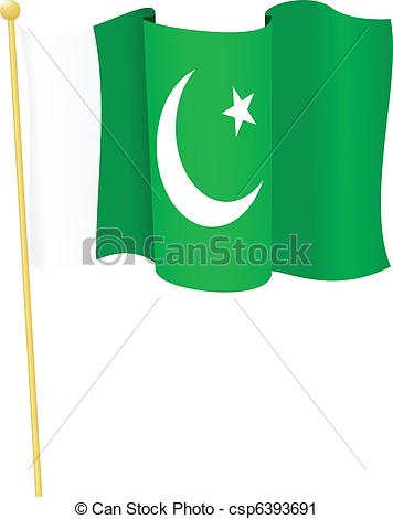 356x470 flag of pakistan vector vector illustration of flag of pakistan - Pakistan Flag Drawing