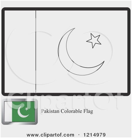 450x470 Pakistan Flag Coloring - Pakistan Flag Drawing