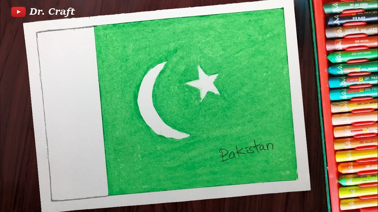 1280x720 pakistan flag drawing with oil pastels - Pakistan Flag Drawing