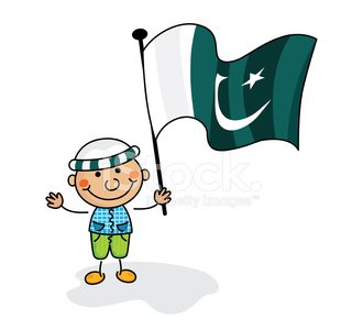 330x300 Pakistan Flag Kids Stock Vectors - Pakistan Flag Drawing